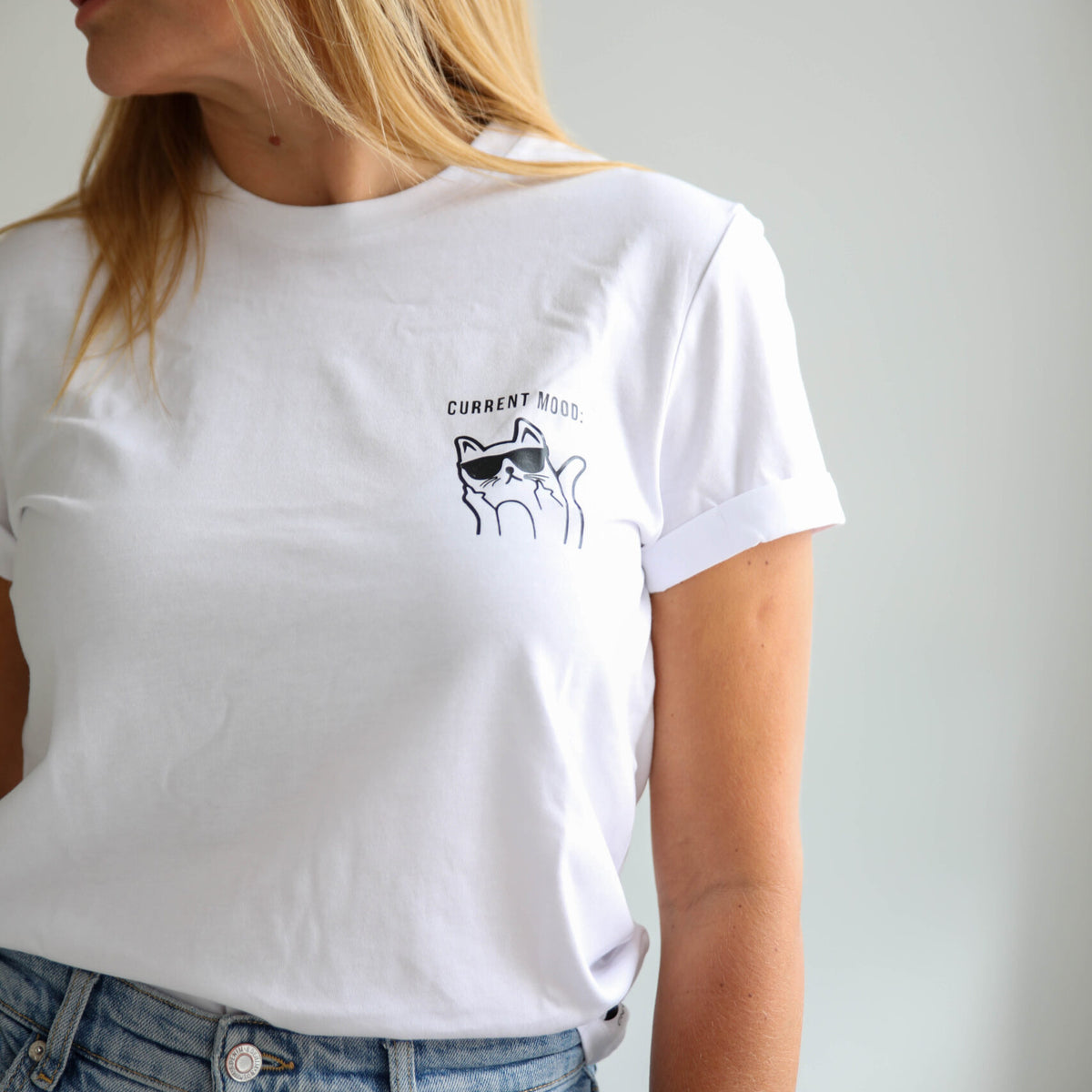 Current Mood T-Shirt With Kitty