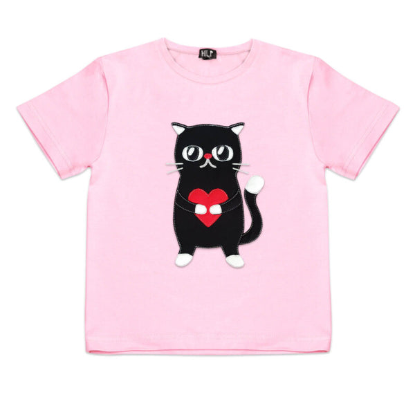 Kids Heartful Cat T-Shirt