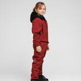 Softshell Onesie for Kids - SUNSET RED