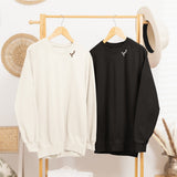 Embroidered Collar Organic Cotton Sweatshirt 