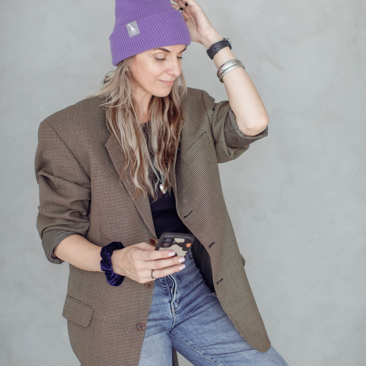 Ultra-Soft Beanie With A Giraffe Label